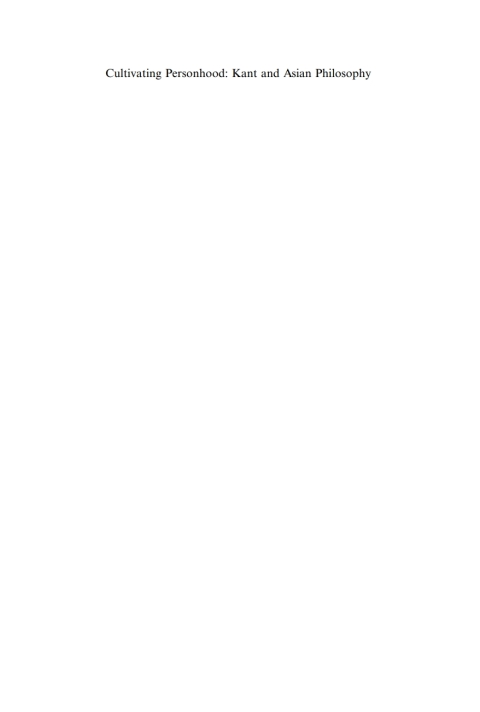 Cover image for book Cultivating Personhood: Kant and Asian Philosophy