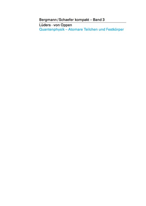 Cover image for book Quantenphysik - Atomare Teilchen und Festkörper