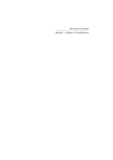Cover image for book A Primer in Combinatorics