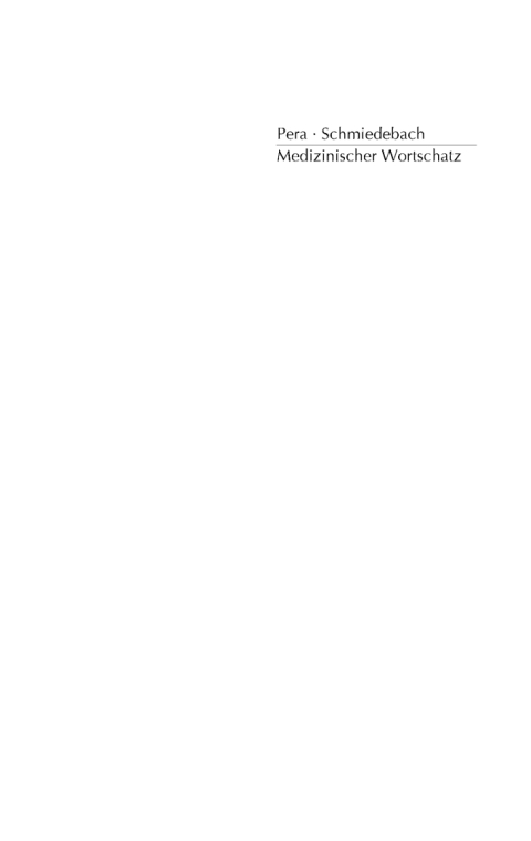 Cover image for book Medizinischer Wortschatz