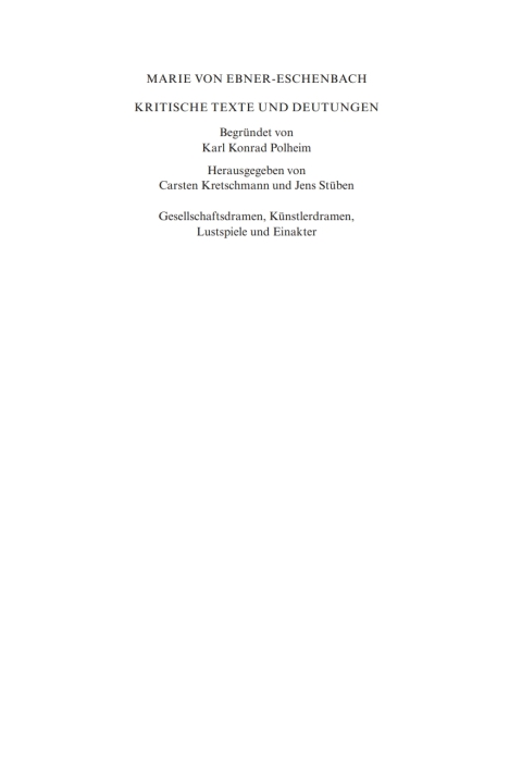 Cover image for book Gesellschaftsdramen, Künstlerdramen, Lustspiele und Einakter