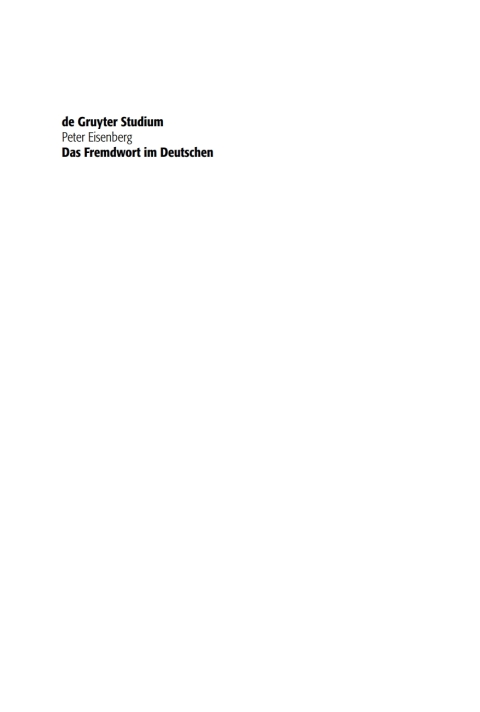 Cover image for book Das Fremdwort im Deutschen