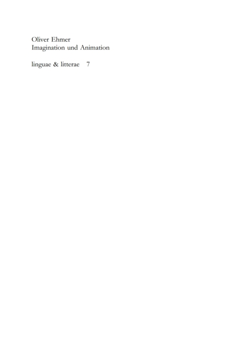 Cover image for book Imagination und Animation