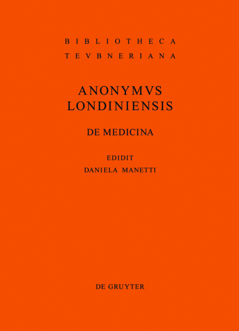 Cover image for book De medicina
