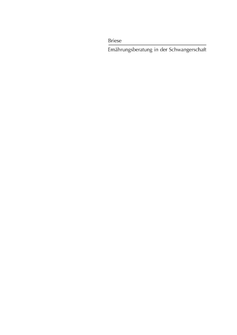 Cover image for book Ernährungsberatung in der Schwangerschaft