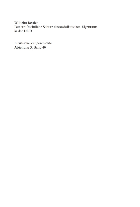Cover image for book Der strafrechtliche Schutz des sozialistischen Eigentums in der DDR