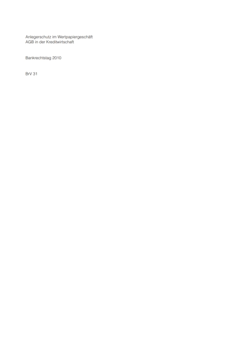Cover image for book Anlegerschutz im Wertpapiergeschäft. AGB in der Kreditwirtschaft