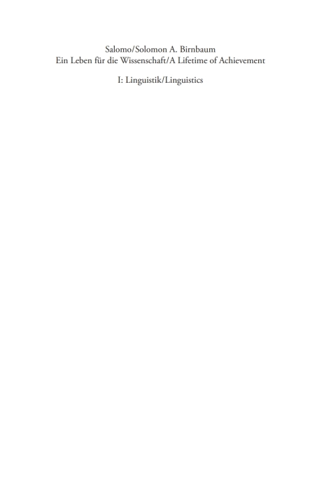 Cover image for book Linguistik / Linguistics