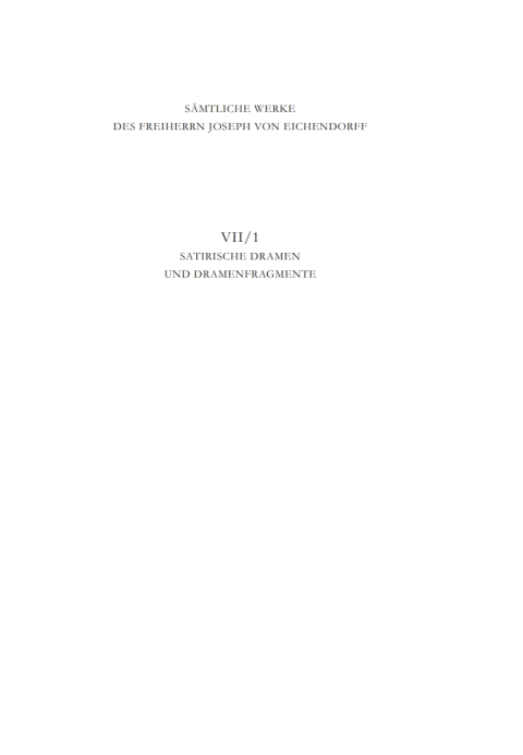 Cover image for book Satirische Dramen und Dramenfragmente – Texte