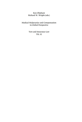 Medical Malpractice and Compensation in Global Perspective
