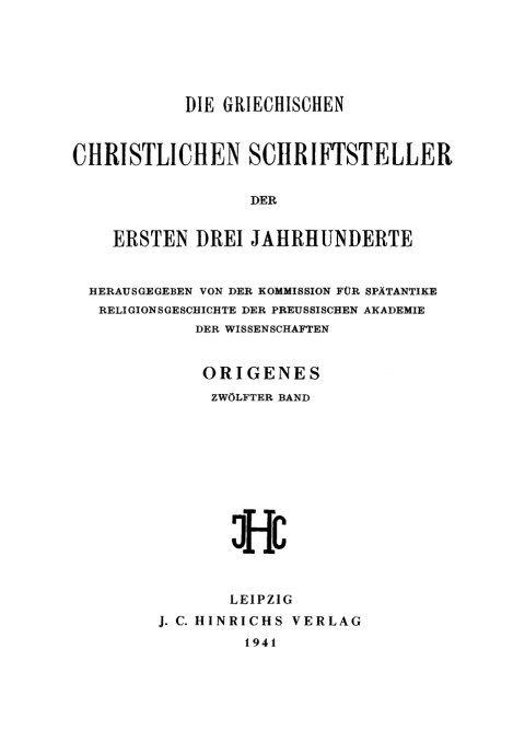 Cover image for book Origenes Matthäuserklärung III: Fragmente und Indices, Erste Hälfte