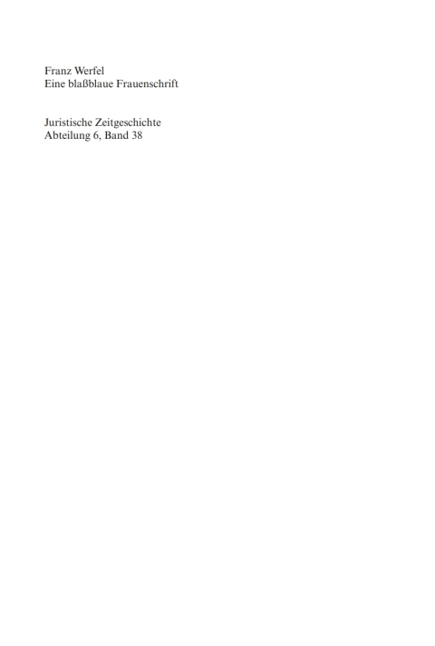 Eine blaÃblaue Frauenschrift 