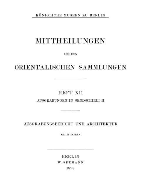 Cover image for book Ausgrabungsbericht und Architektur