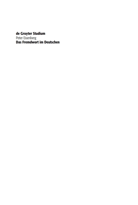 Cover image for book Das Fremdwort im Deutschen