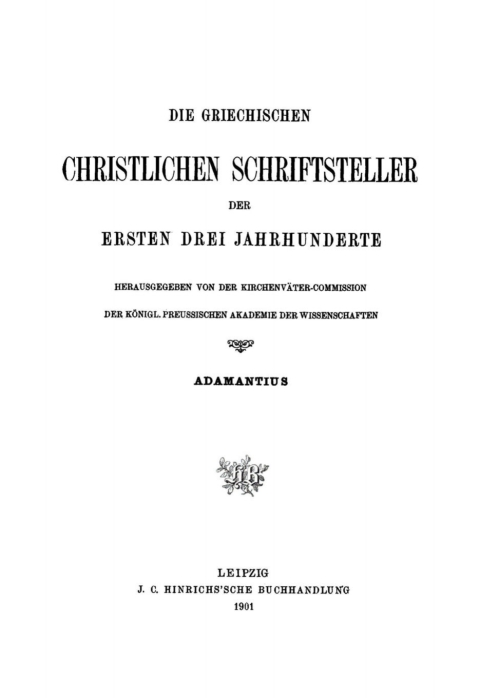 Cover image for book Der Dialog des Adamantius