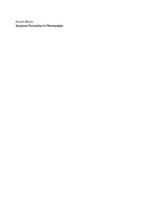 Cover image for book Symptom Fluctuation in Fibromyalgia