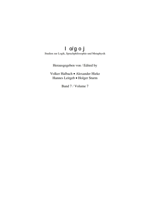 Cover image for book Der Begriff der logischen Form in der Analytischen Philosophie