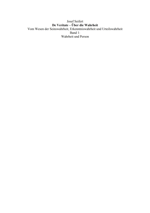 Cover image for book Wahrheit und Person