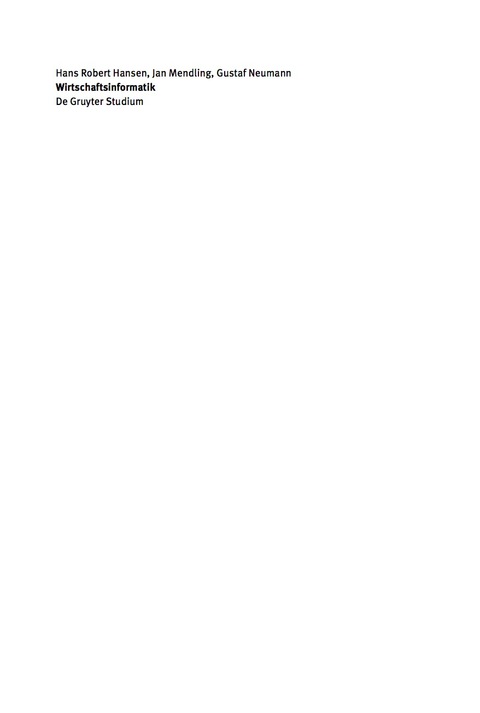 Wirtschaftsinformatik 