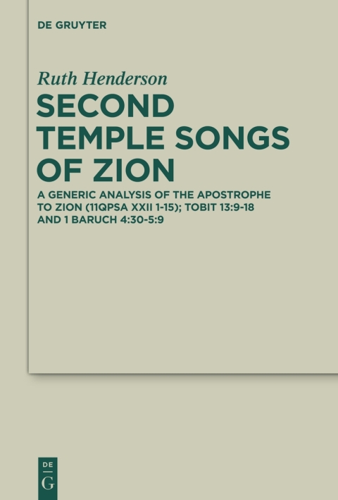 Cover image for book Second Temple Songs of Zion