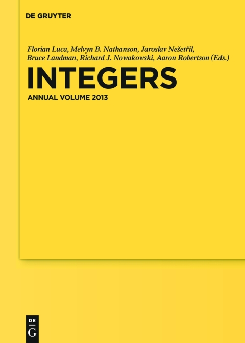 Cover image for book Integers