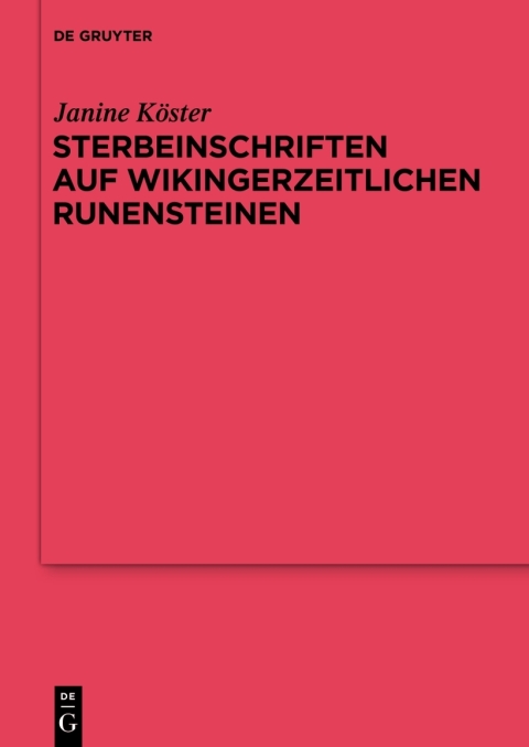Cover image for book Sterbeinschriften auf wikingerzeitlichen Runensteinen