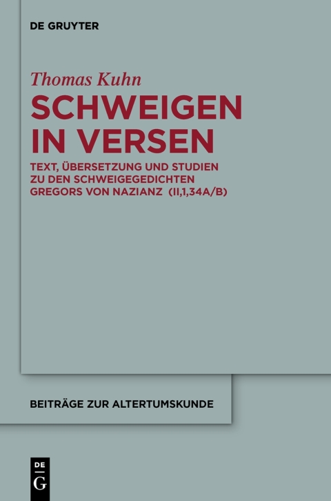Cover image for book Schweigen in Versen