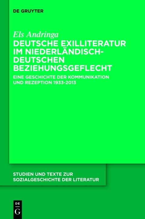 Cover image for book Deutsche Exilliteratur im niederländisch-deutschen Beziehungsgeflecht