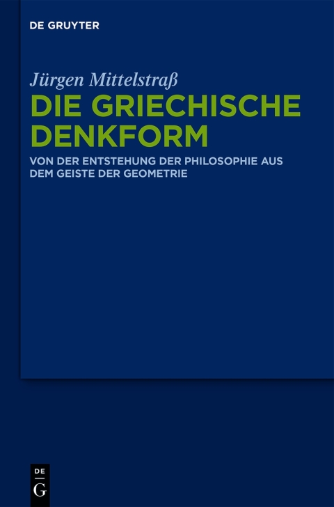 Cover image for book Die griechische Denkform