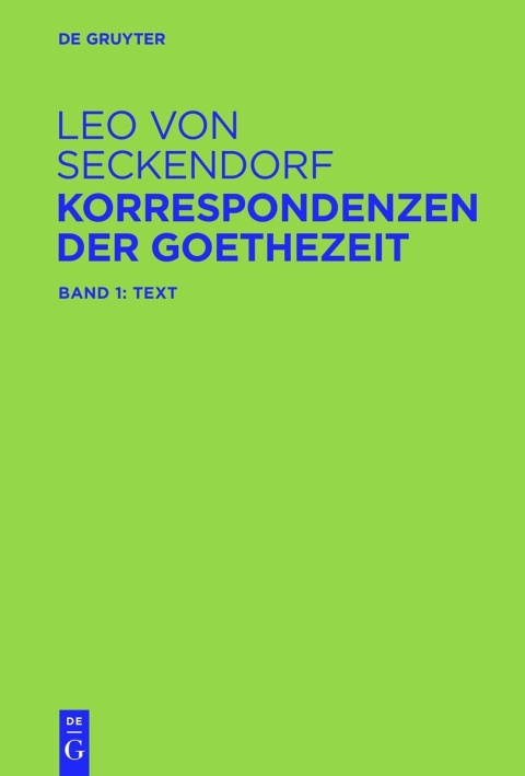 Cover image for book Korrespondenzen der Goethezeit