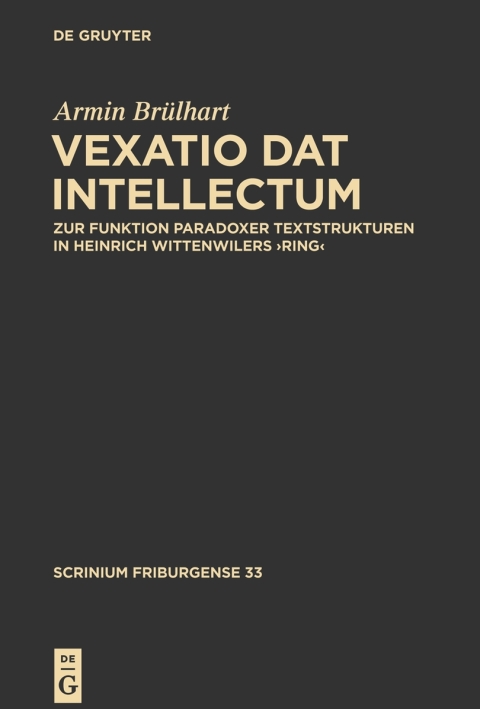 Cover image for book ,Vexatio dat intellectum'