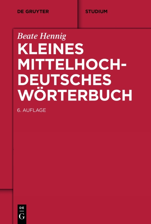 Cover image for book Kleines Mittelhochdeutsches Wörterbuch