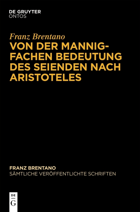Cover image for book Von der mannigfachen Bedeutung des Seienden nach Aristoteles