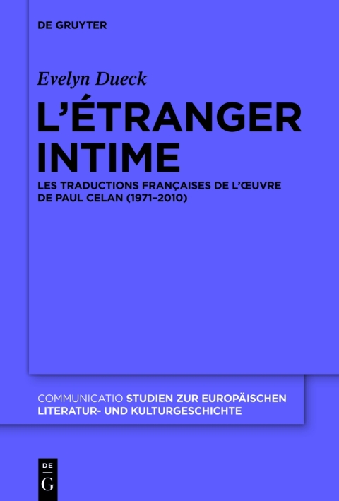 Cover image for book L’étranger intime