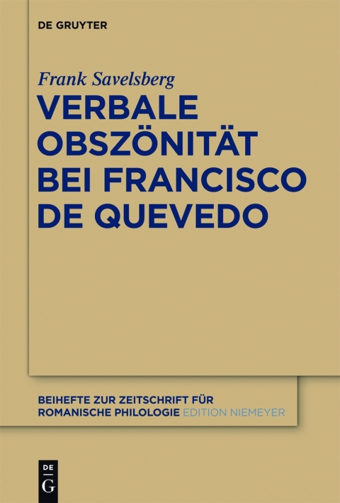 Cover image for book Verbale Obszönität bei Francisco de Quevedo