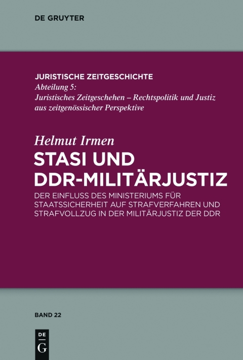 Cover image for book Stasi und DDR-Militärjustiz