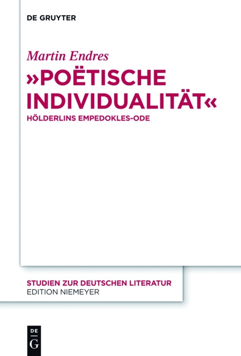 Cover image for book "Poëtische Individualität"