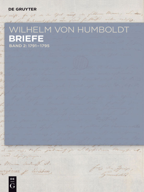 Cover image for book Briefe Juli 1791 bis Juni 1795