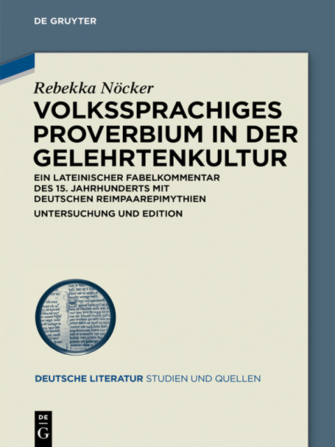 Cover image for book Volkssprachiges Proverbium in der Gelehrtenkultur