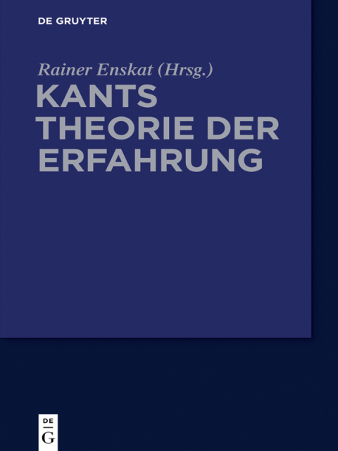 Cover image for book Kants Theorie der Erfahrung