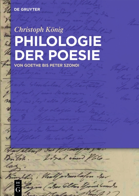 Cover image for book Philologie der Poesie