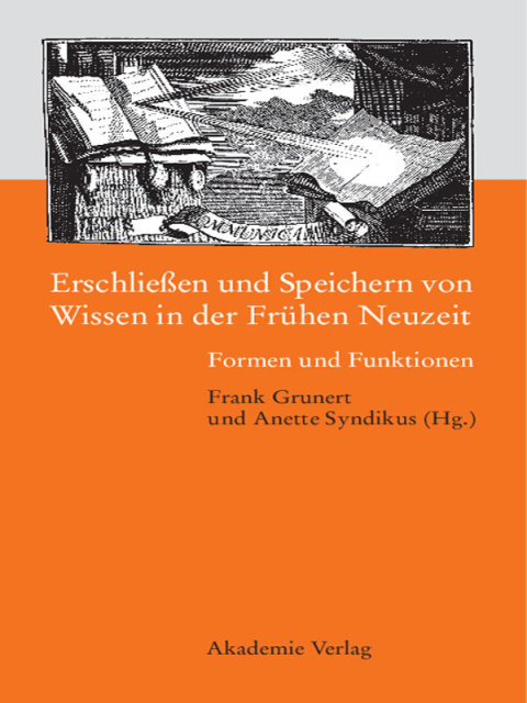 Cover image for book Wissensspeicher der Frühen Neuzeit