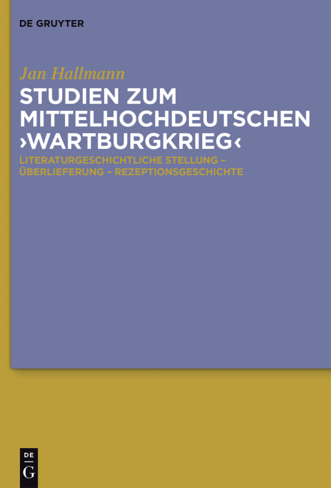 Cover image for book Studien zum mittelhochdeutschen 'Wartburgkrieg'