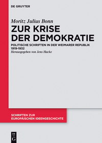 Cover image: Zur Krise der Demokratie 1st edition 9783050062594