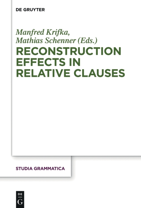 Cover image for book Reconstruction Effects in Relative Clauses