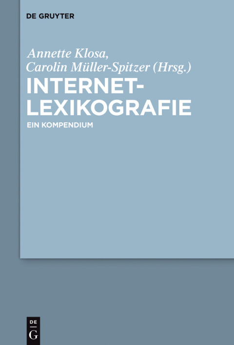 Cover image for book Internetlexikografie