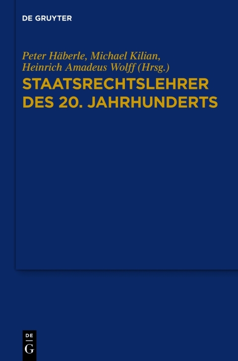 Cover image for book Staatsrechtslehrer des 20. Jahrhunderts