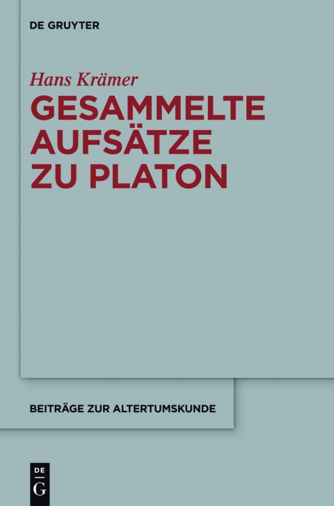 Cover image for book Gesammelte Aufsätze zu Platon
