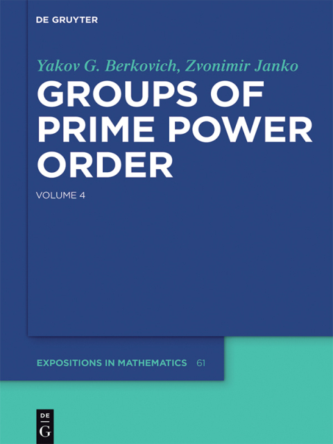 Cover image for book Groups of Prime Power Order. Volume 4