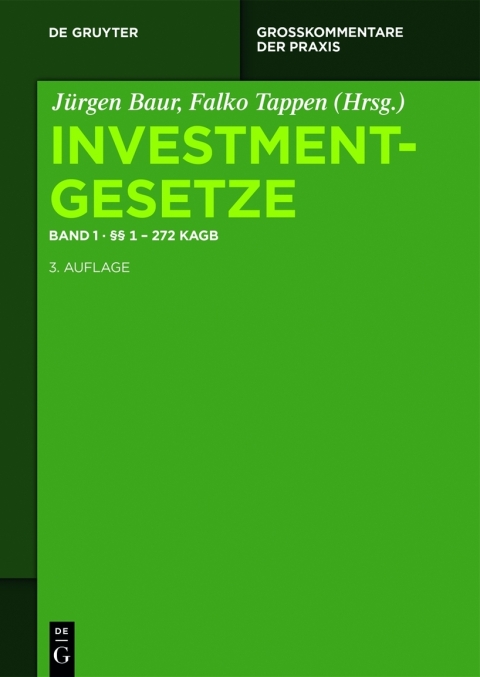 Cover image for book §§ 1 - 272 KAGB